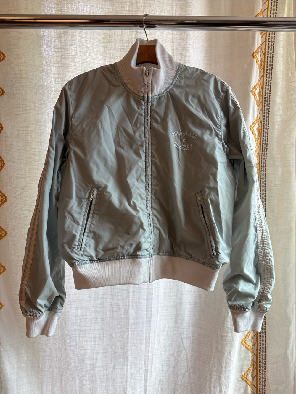 Polo Jeans Co. Women's Light Blue Bomber Jacket